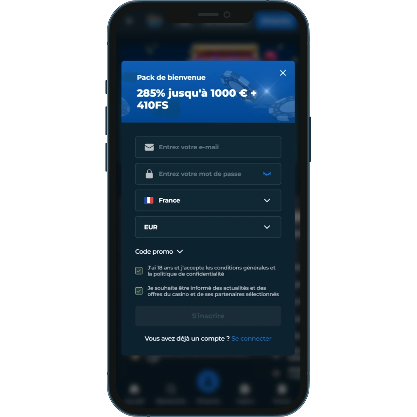 RollySpin Casino Inscription