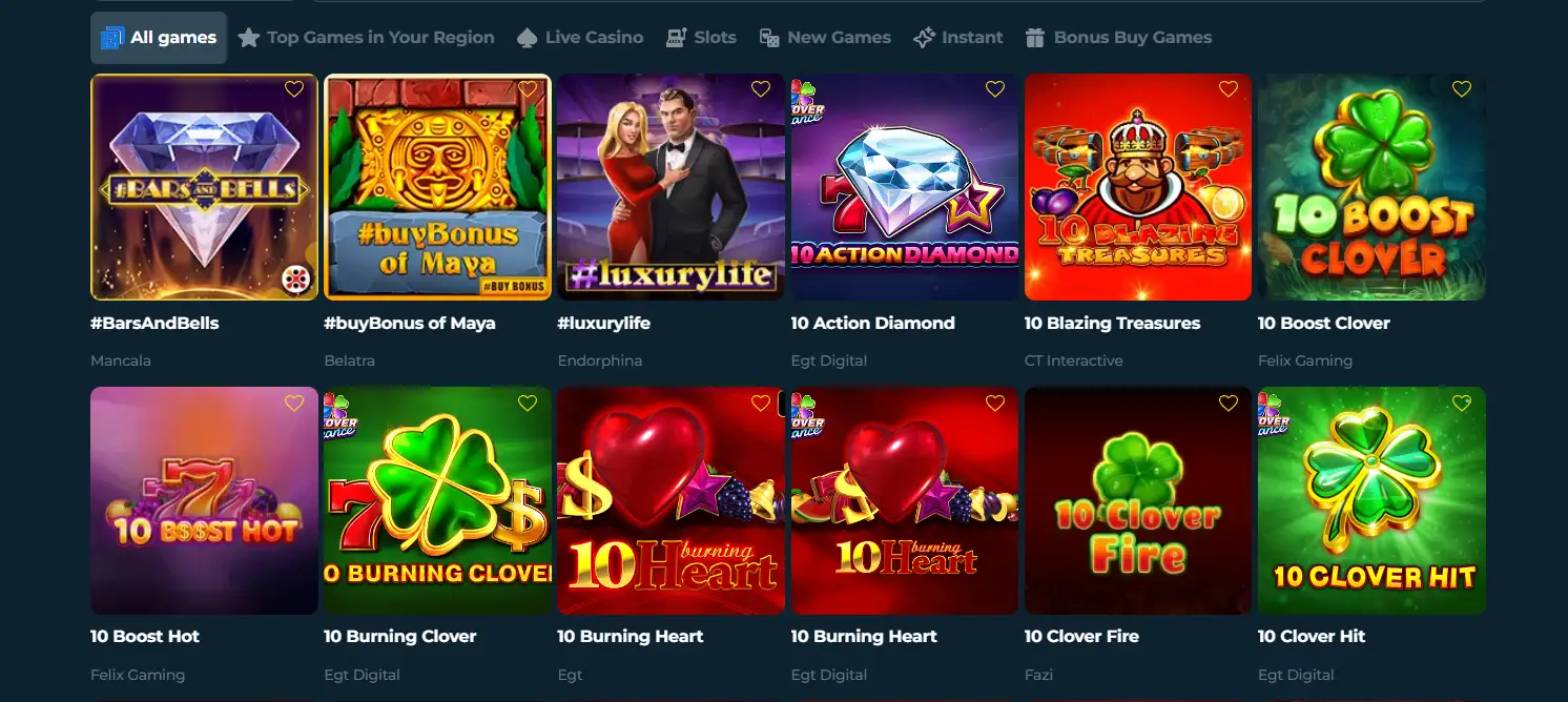 rollyspin casino games